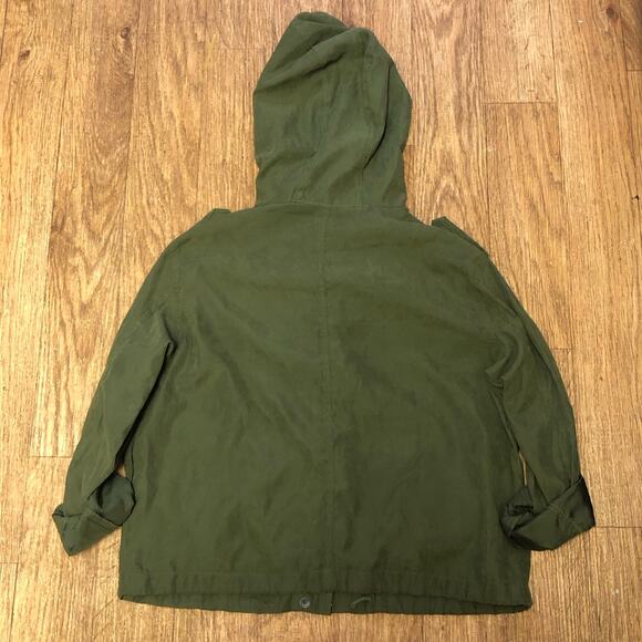 Brandy Melville Army Green Button Zip Front Utility Jacket Size One Si - Picture 12 of 16